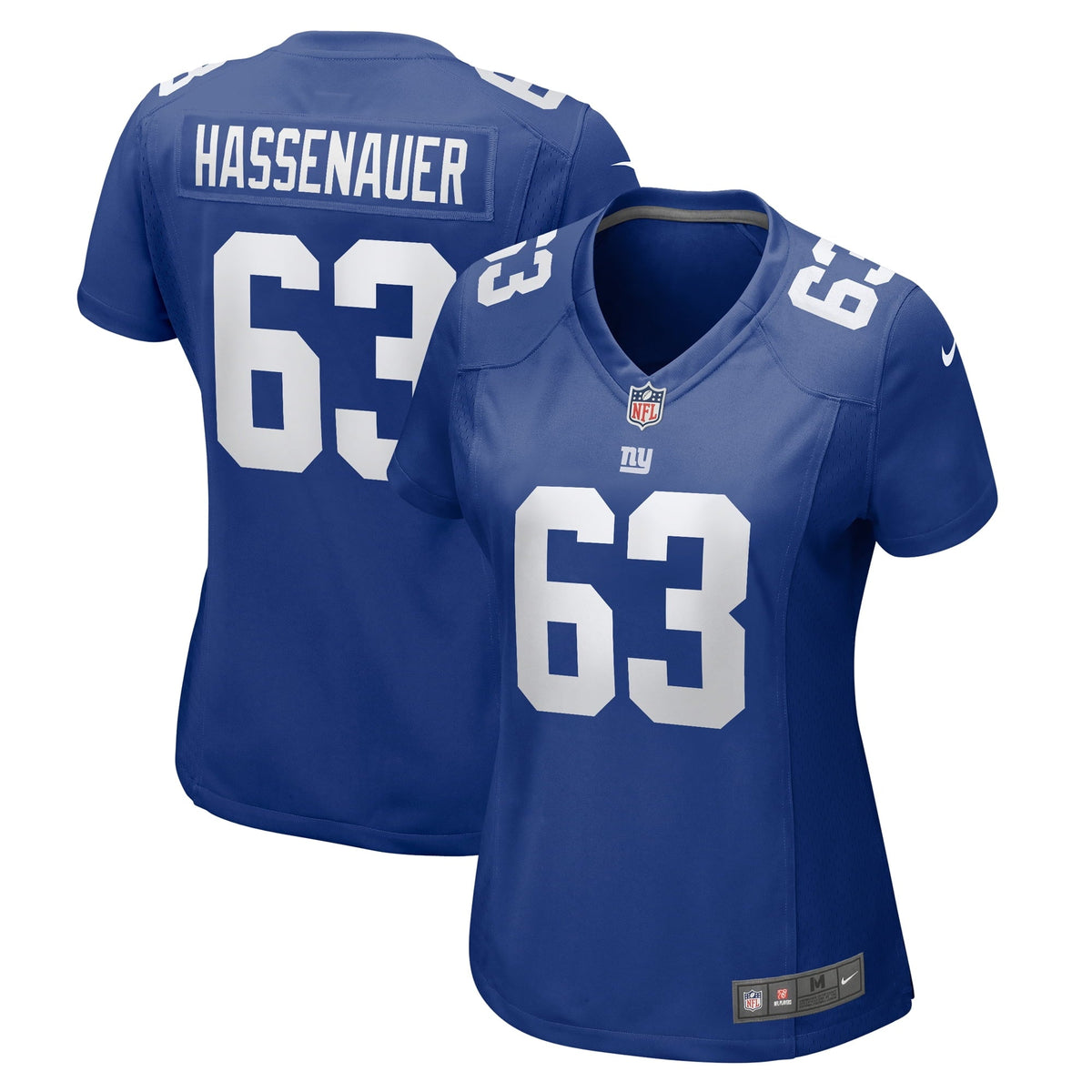 Women s Nike JC Hassenauer Royal New York Giants Team Game Jersey