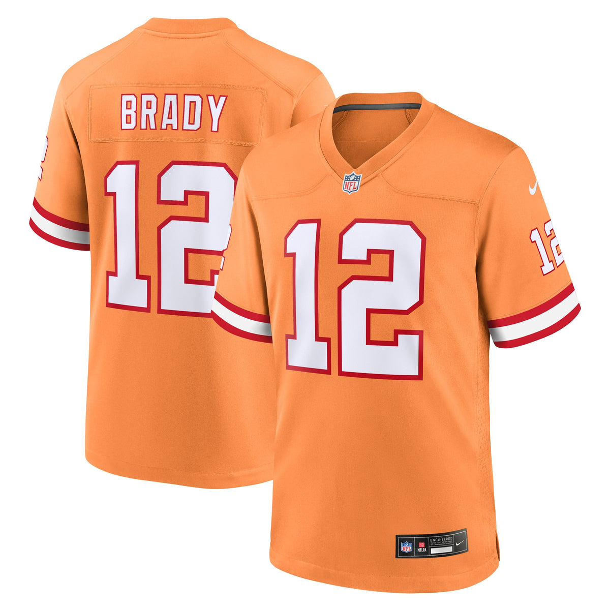Tom Brady Tampa Bay Buccaneers Nike Throwback Game Jersey   Orange