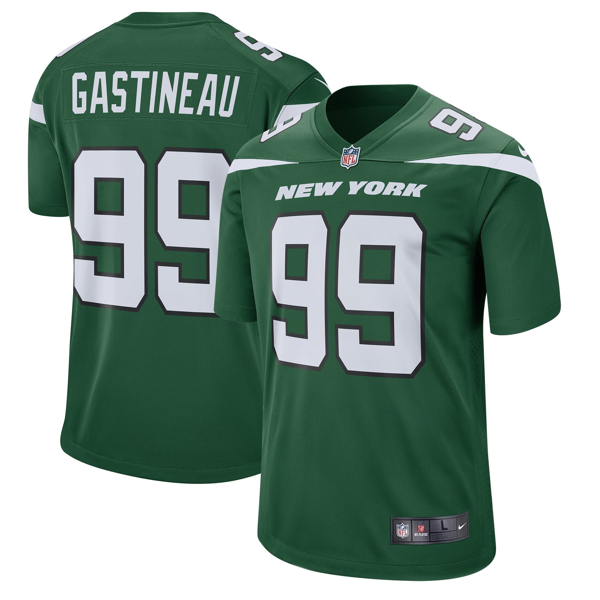 Men s Nike Mark Gastineau Gotham Green New York Jets Retired Player Game Jersey