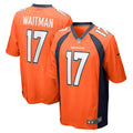 Men s Nike Corliss Waitman Orange Denver Broncos Game Player Jersey