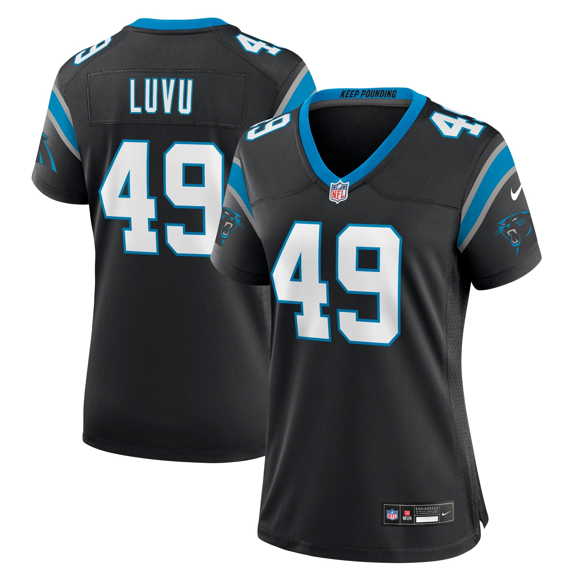 Frankie Luvu Carolina Panthers Nike Women s Team Game Jersey   Black