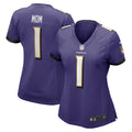 Number 1 Mom Baltimore Ravens Nike Women s Game Jersey   Purple
