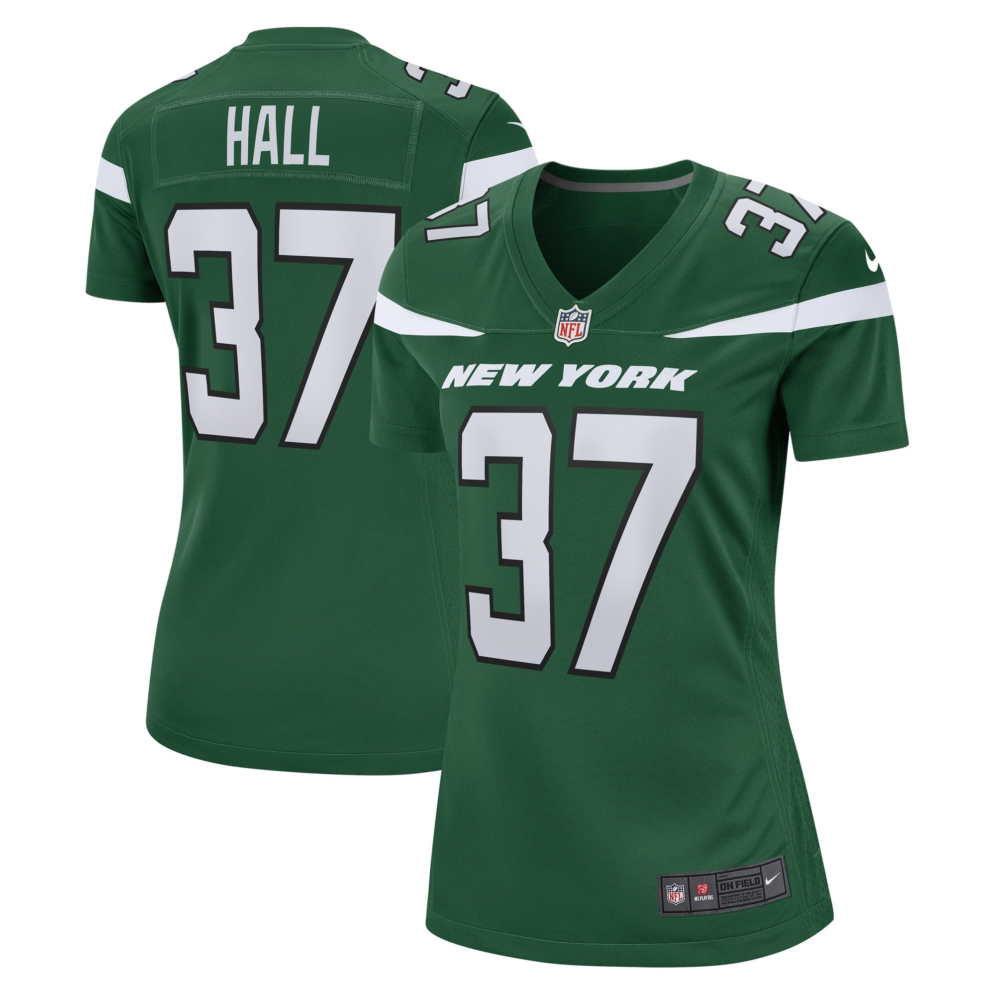 Women s Nike Bryce Hall Gotham Green New York Jets Game Jersey