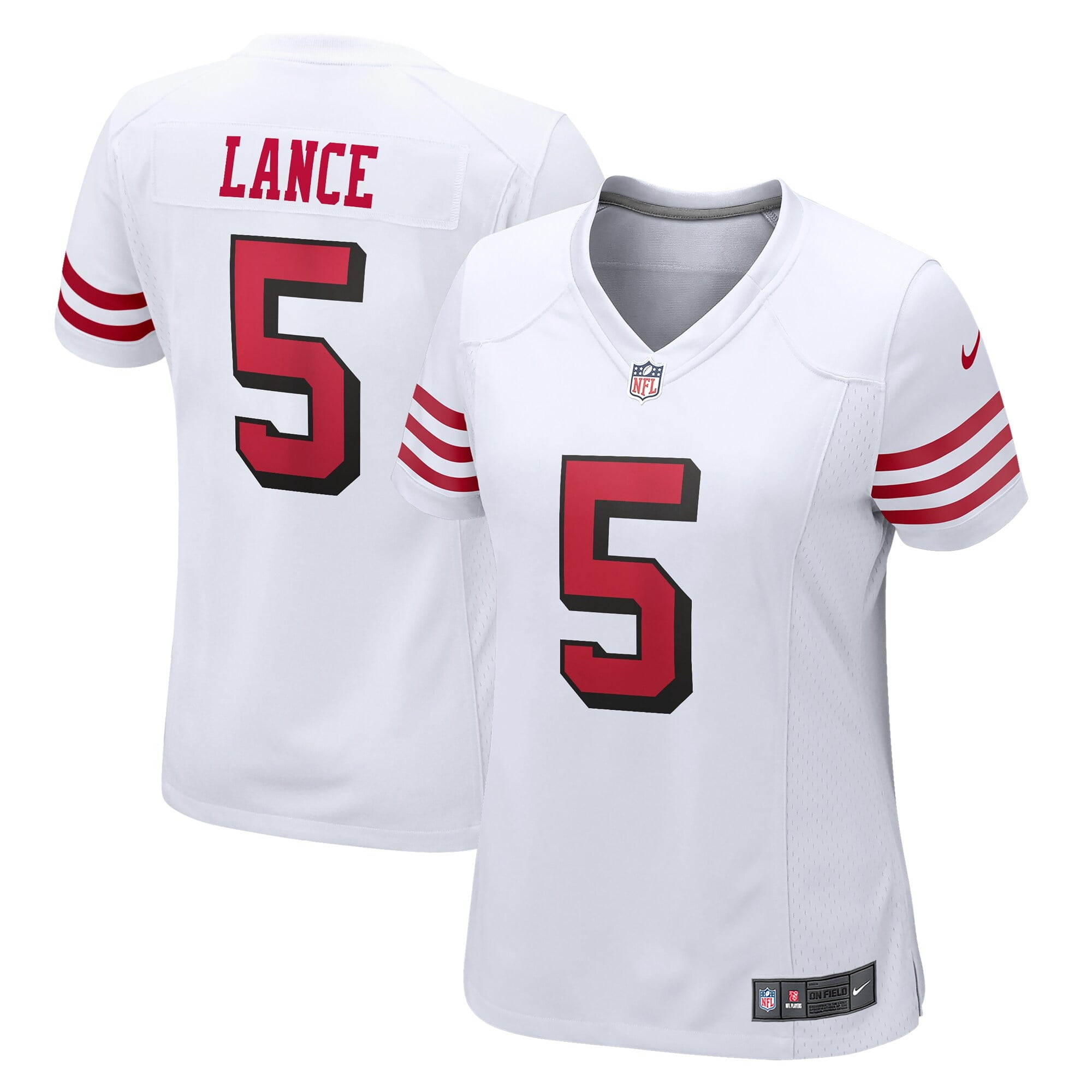 Women s Nike Trey Lance White San Francisco 49ers Alternate Game Jersey