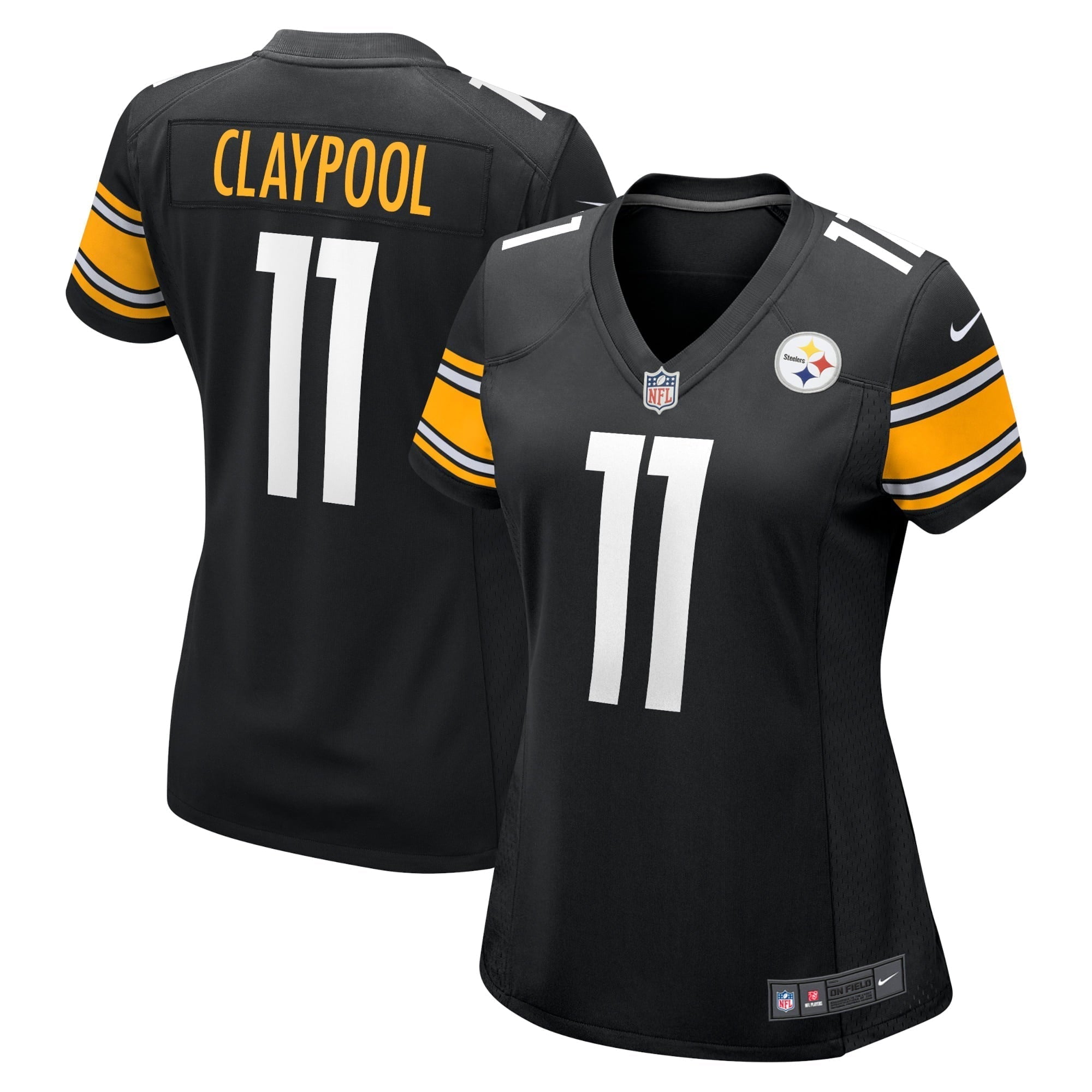 Women s Nike Chase Claypool Black Pittsburgh Steelers Player Game Jersey