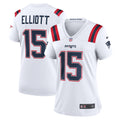 Women s Nike Ezekiel Elliott White New England Patriots Game Player Jersey