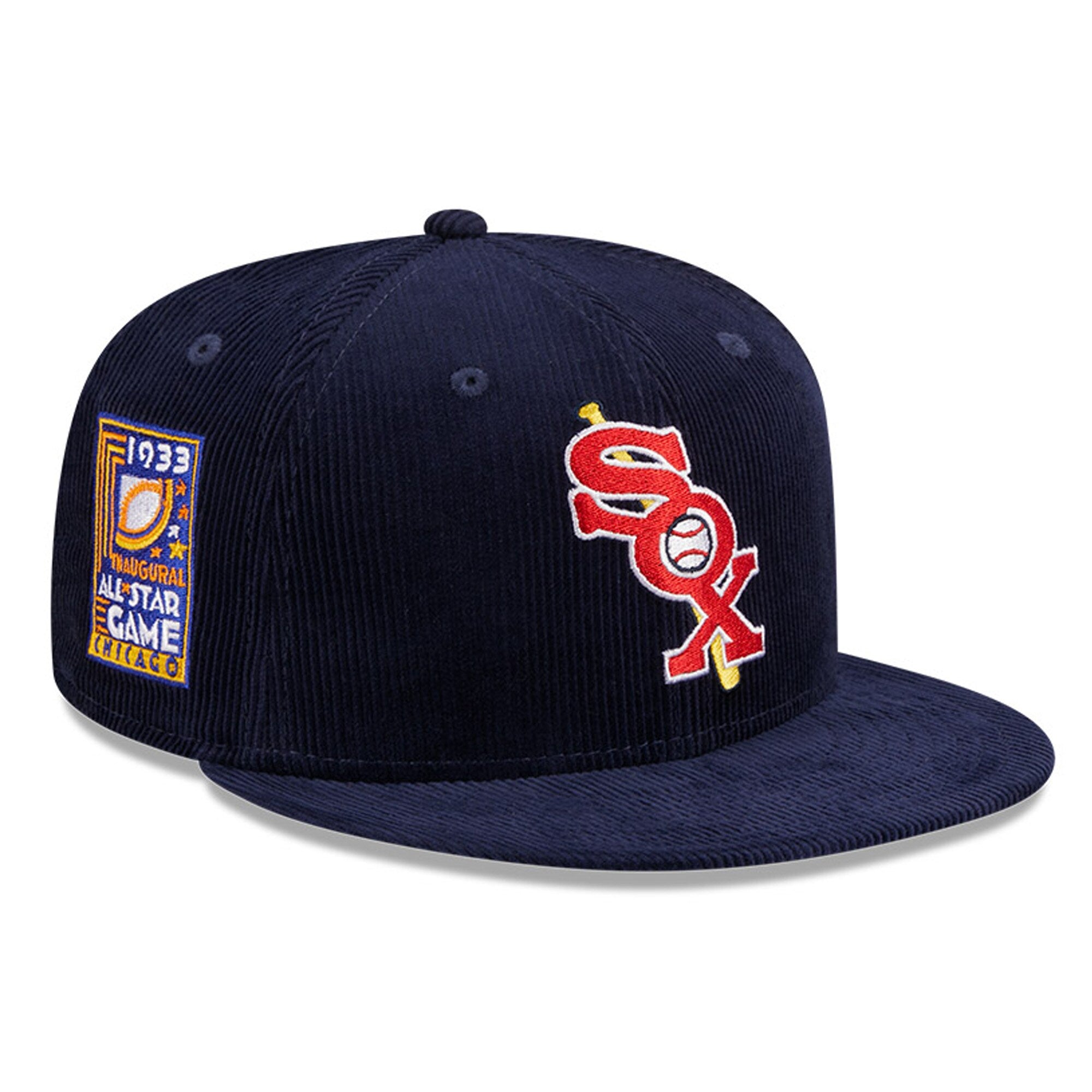 Chicago White Sox New Era Throwback Corduroy 59FIFTY Fitted Hat - Navy