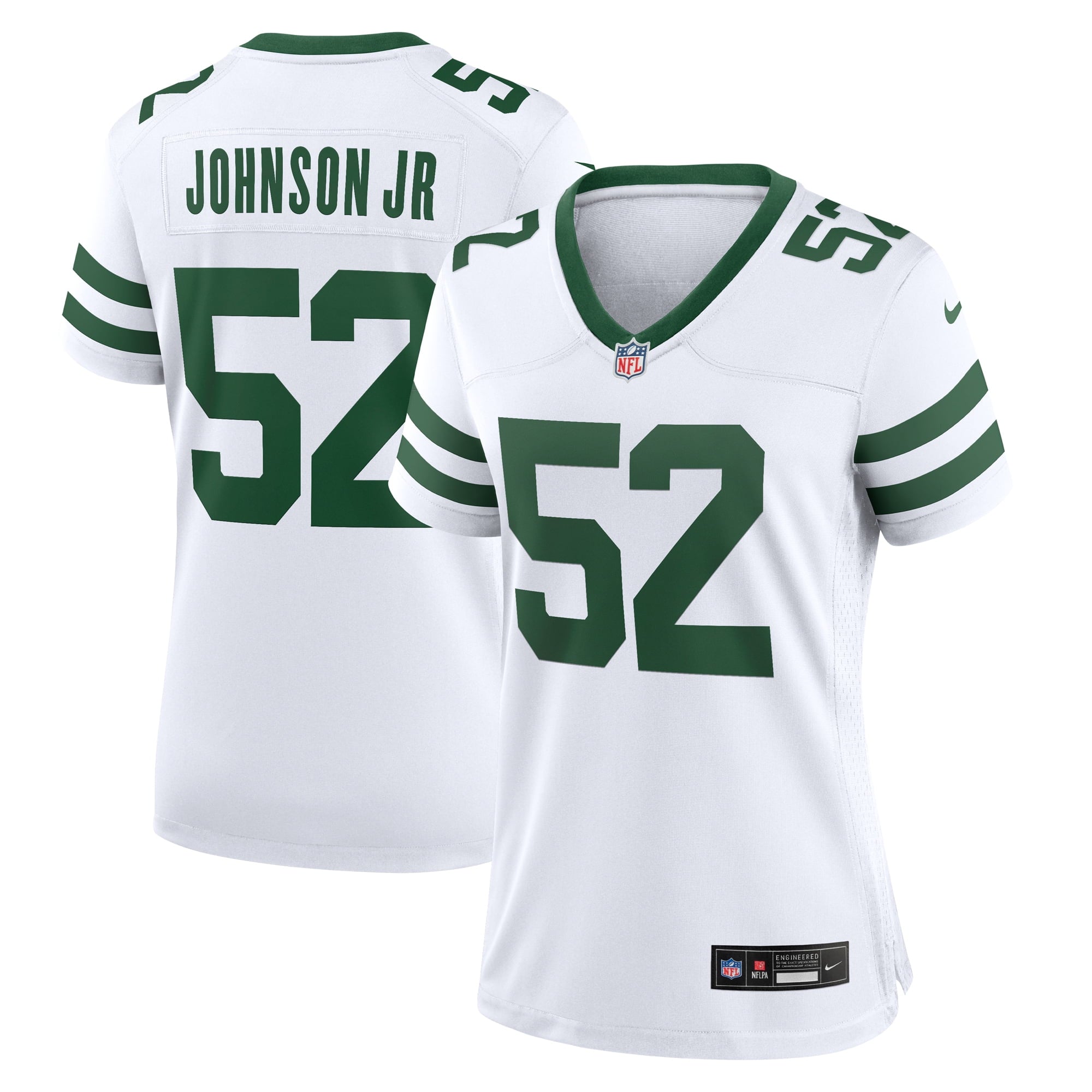 Women s Nike Jermaine Johnson II White New York Jets Legacy Player Game Jersey