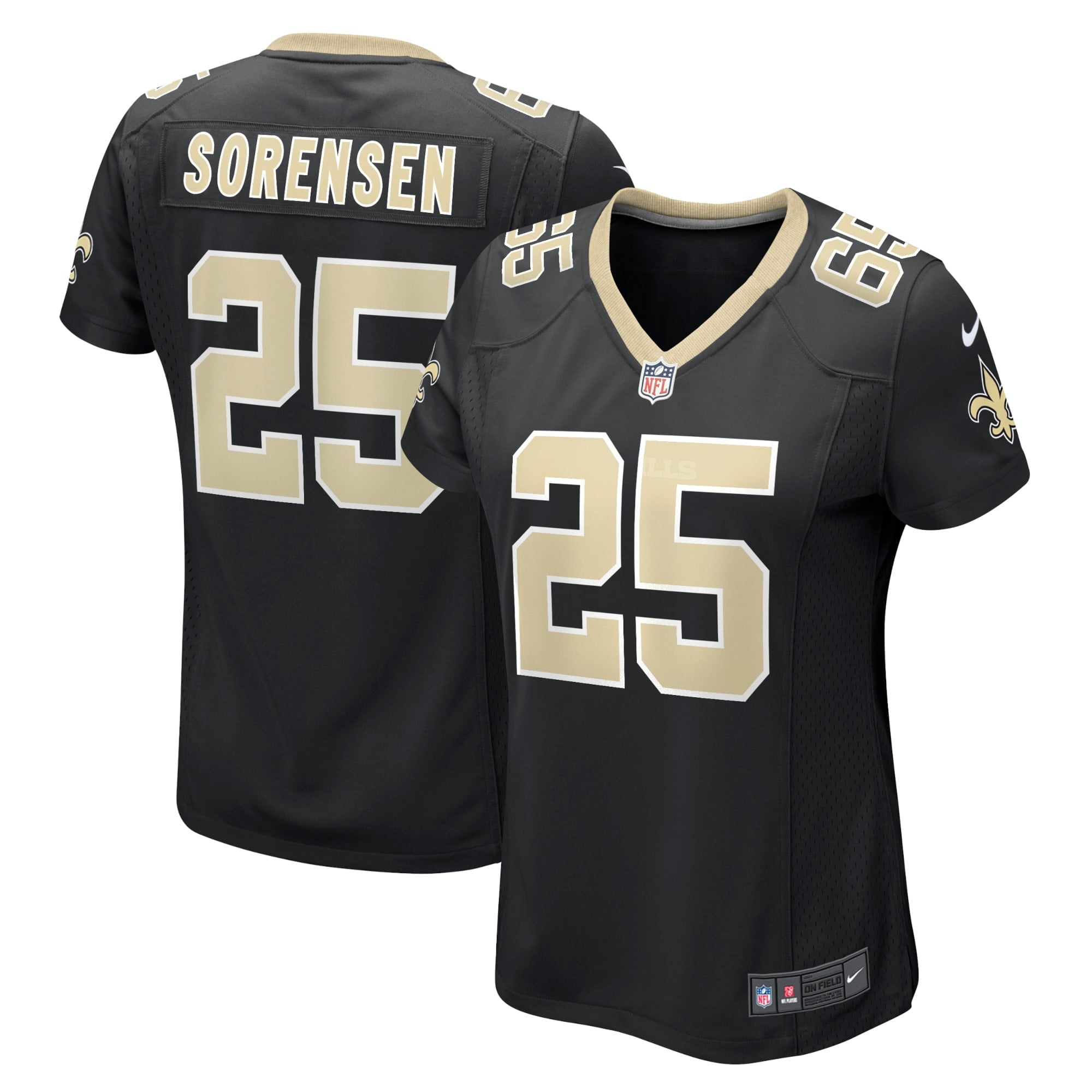 Women s Nike Daniel Sorensen Black New Orleans Saints Game Player Jersey