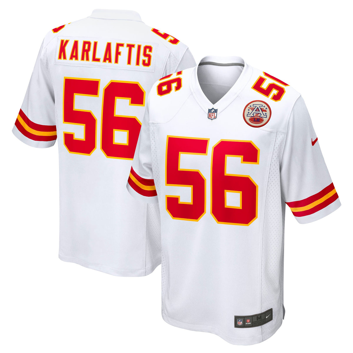 George Karlaftis Kansas City Chiefs Nike Away Game Player Jersey   White