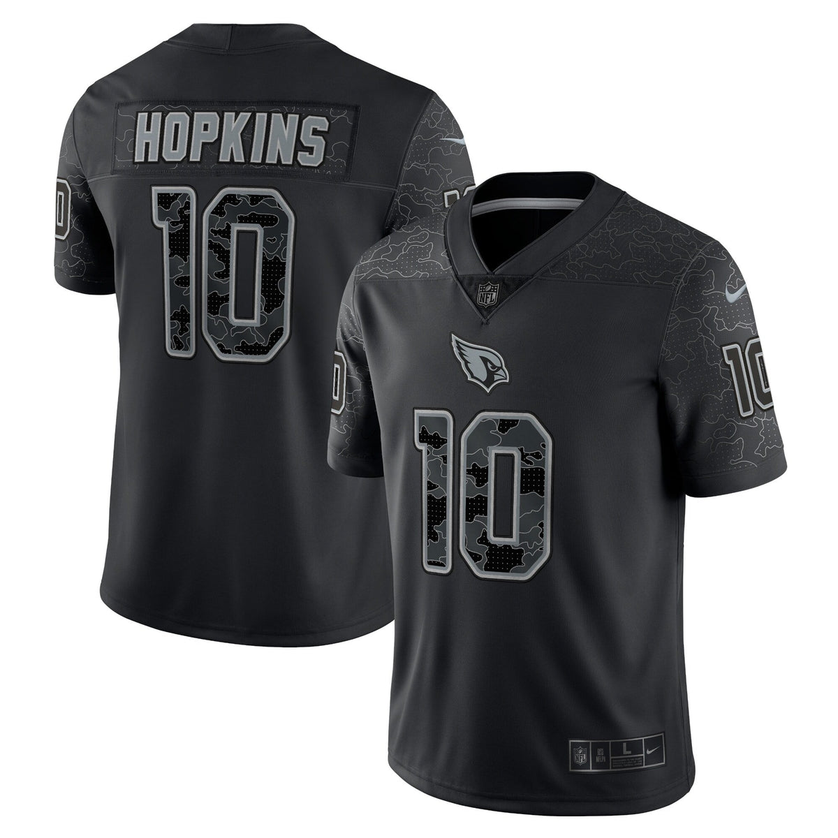 Men s Nike DeAndre Hopkins Black Arizona Cardinals RFLCTV Limited Jersey