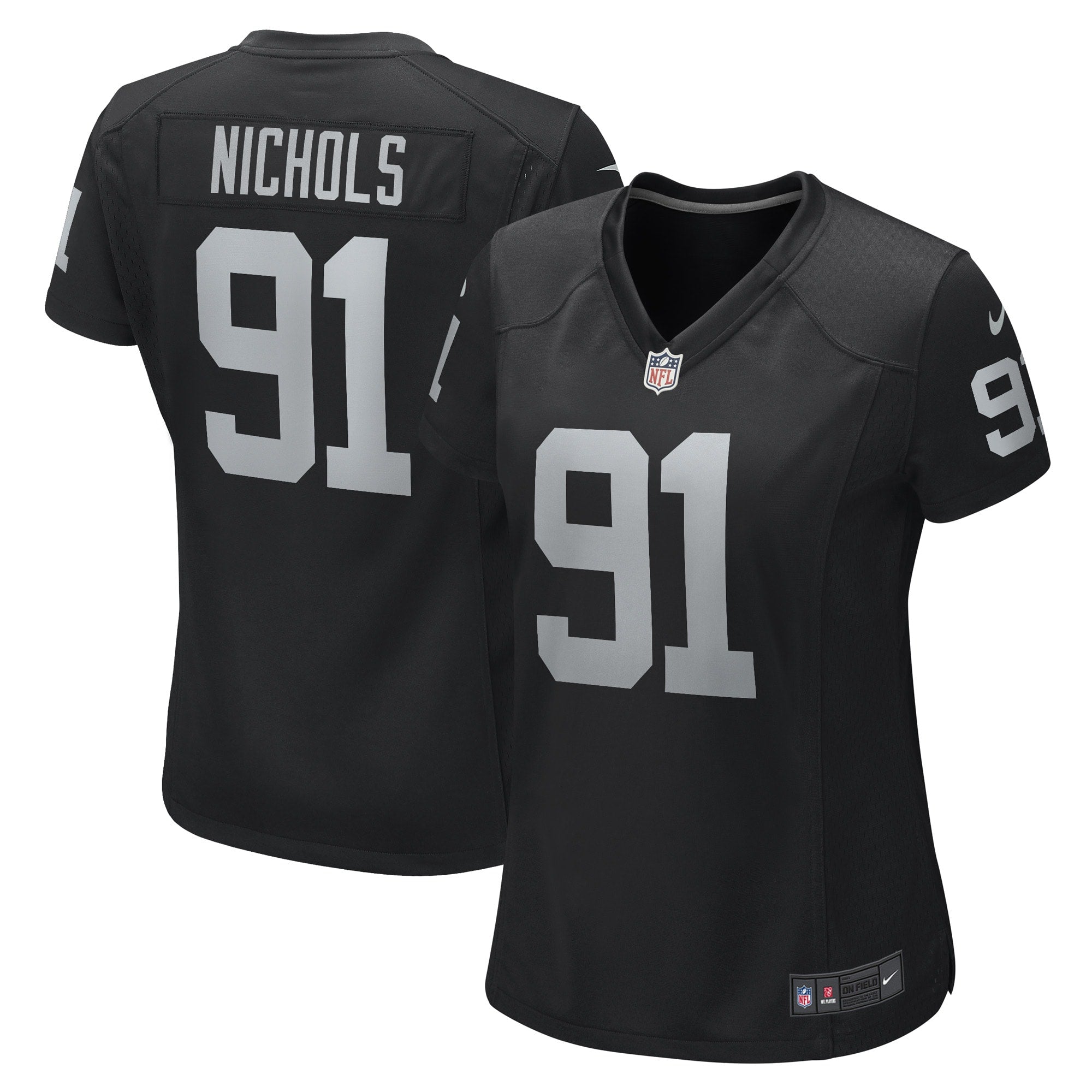 Bilal Nichols Las Vegas Raiders Nike Women s Game Player Jersey   Black