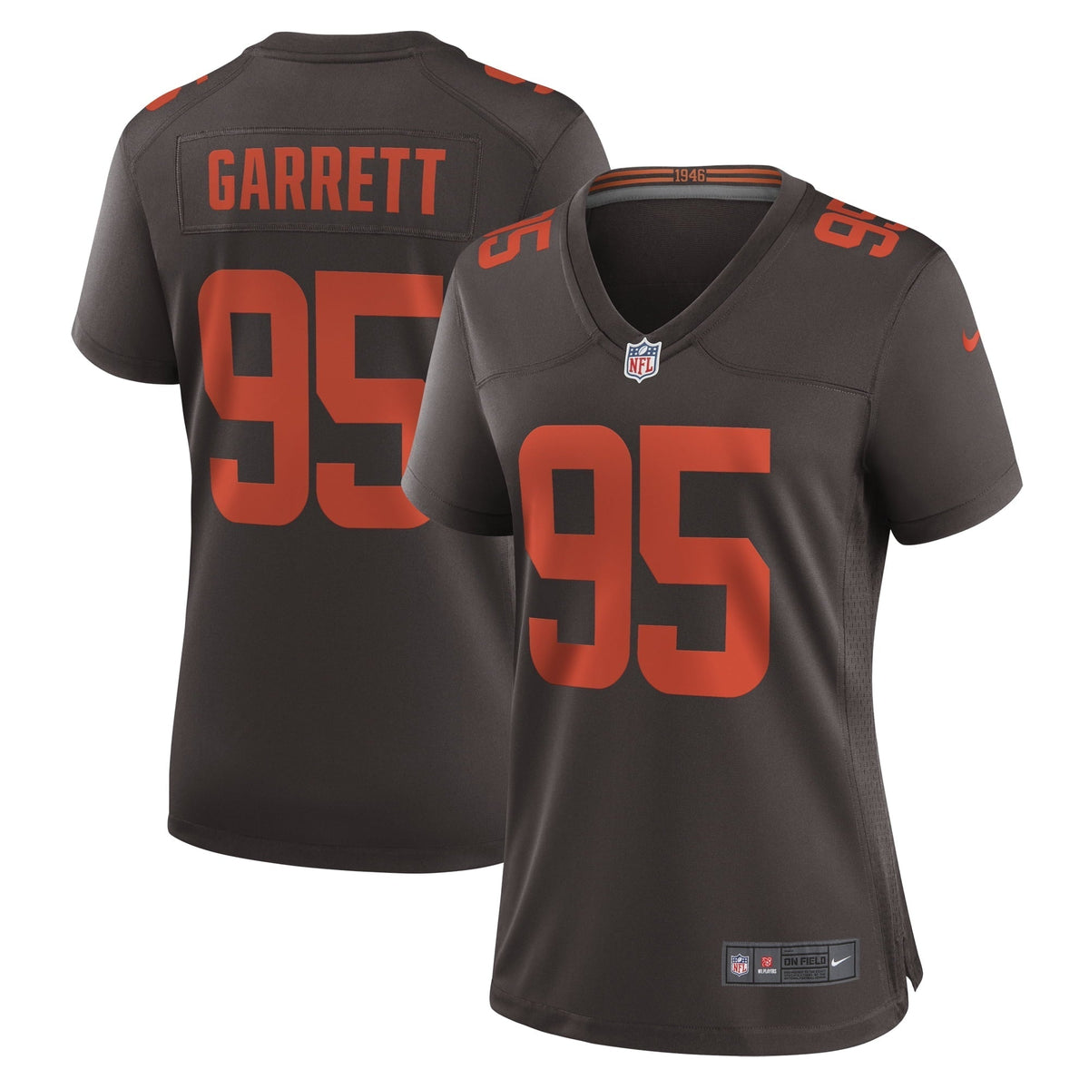 Women s Nike Myles Garrett Brown Cleveland Browns Alternate Game Jersey