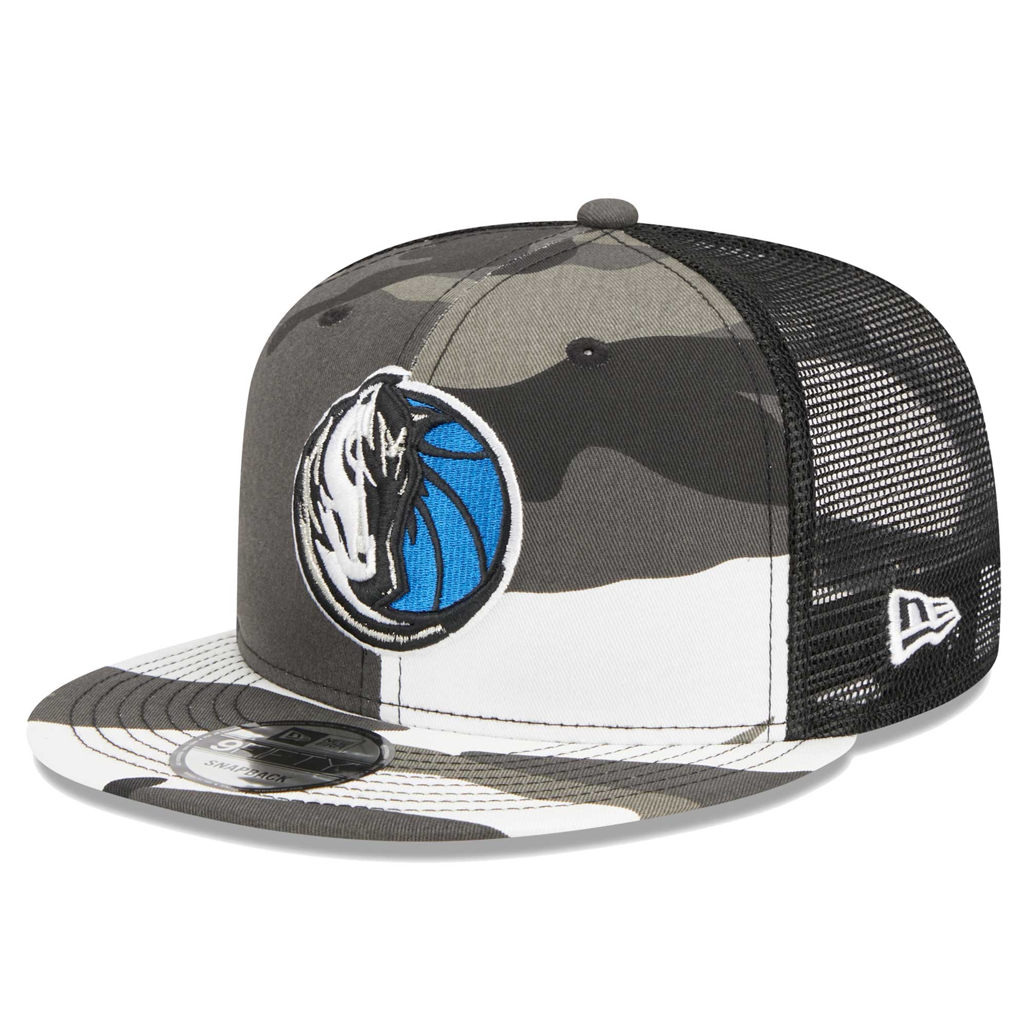 Dallas Mavericks New Era Snow Camo Meshback 9FIFTY Snapback Hat - Camo