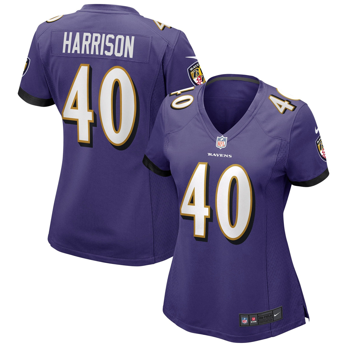 Women s Nike Malik Harrison Purple Baltimore Ravens Game Jersey