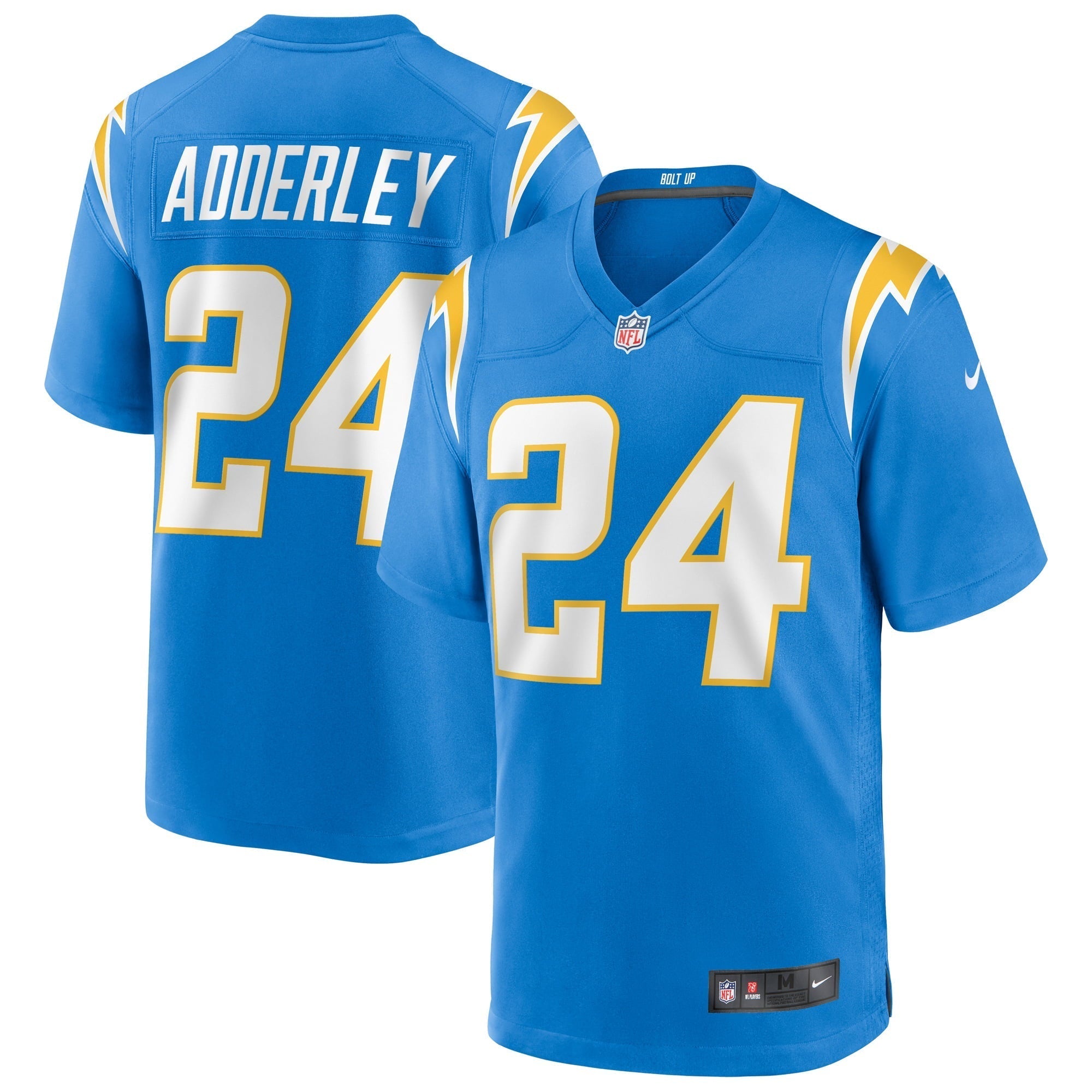 Men s Nike Nasir Adderley Powder Blue Los Angeles Chargers Game Jersey