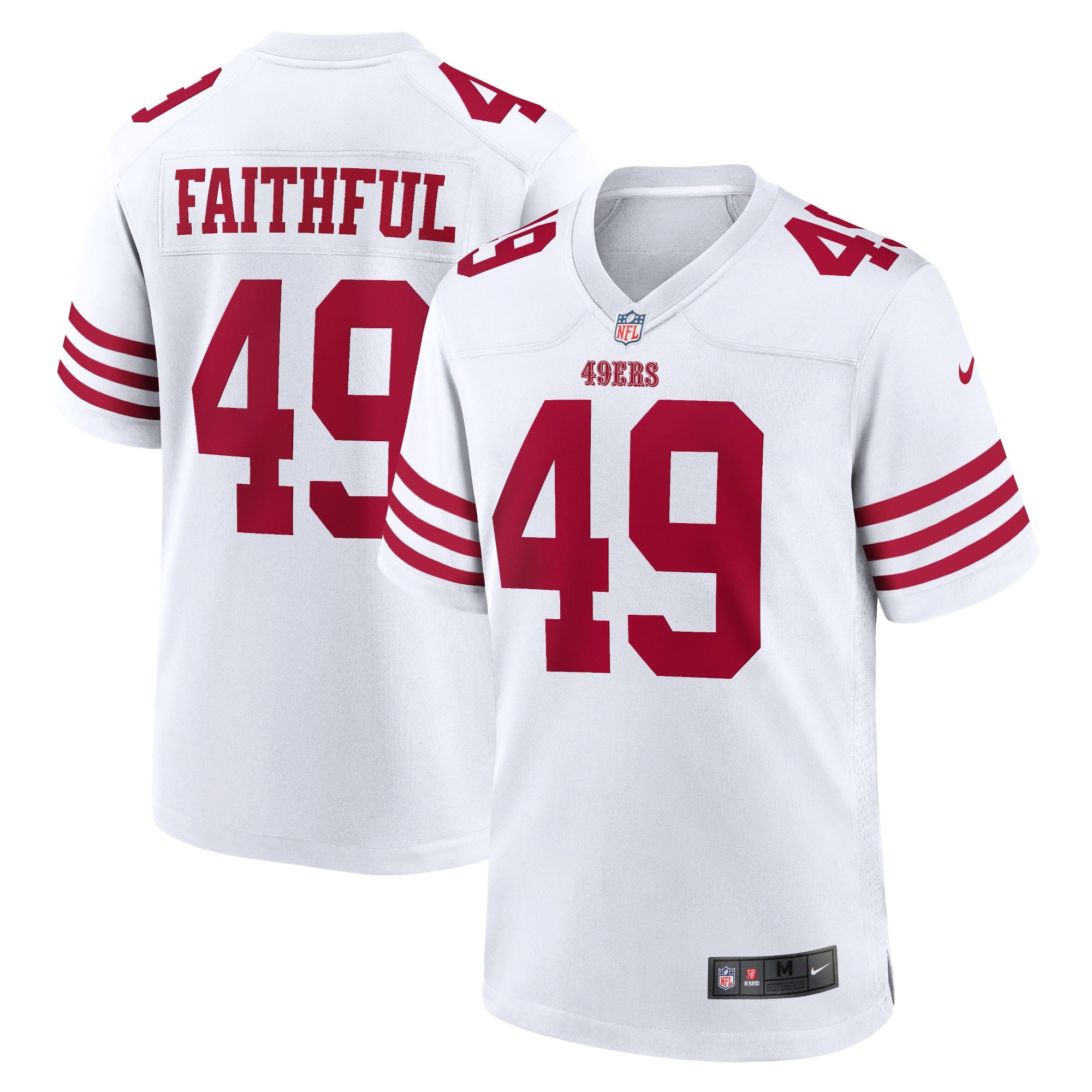 Faithful 49 San Francisco 49ers Nike Player Game Jersey   White