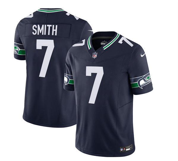 Men s Seattle Seahawks Geno Smith 2023 F.U.S.E. Navy Limited Stitched Jersey