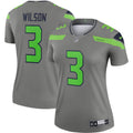 Women s Seattle Seahawks Russell Wilson Inverted Legend Jersey Gray