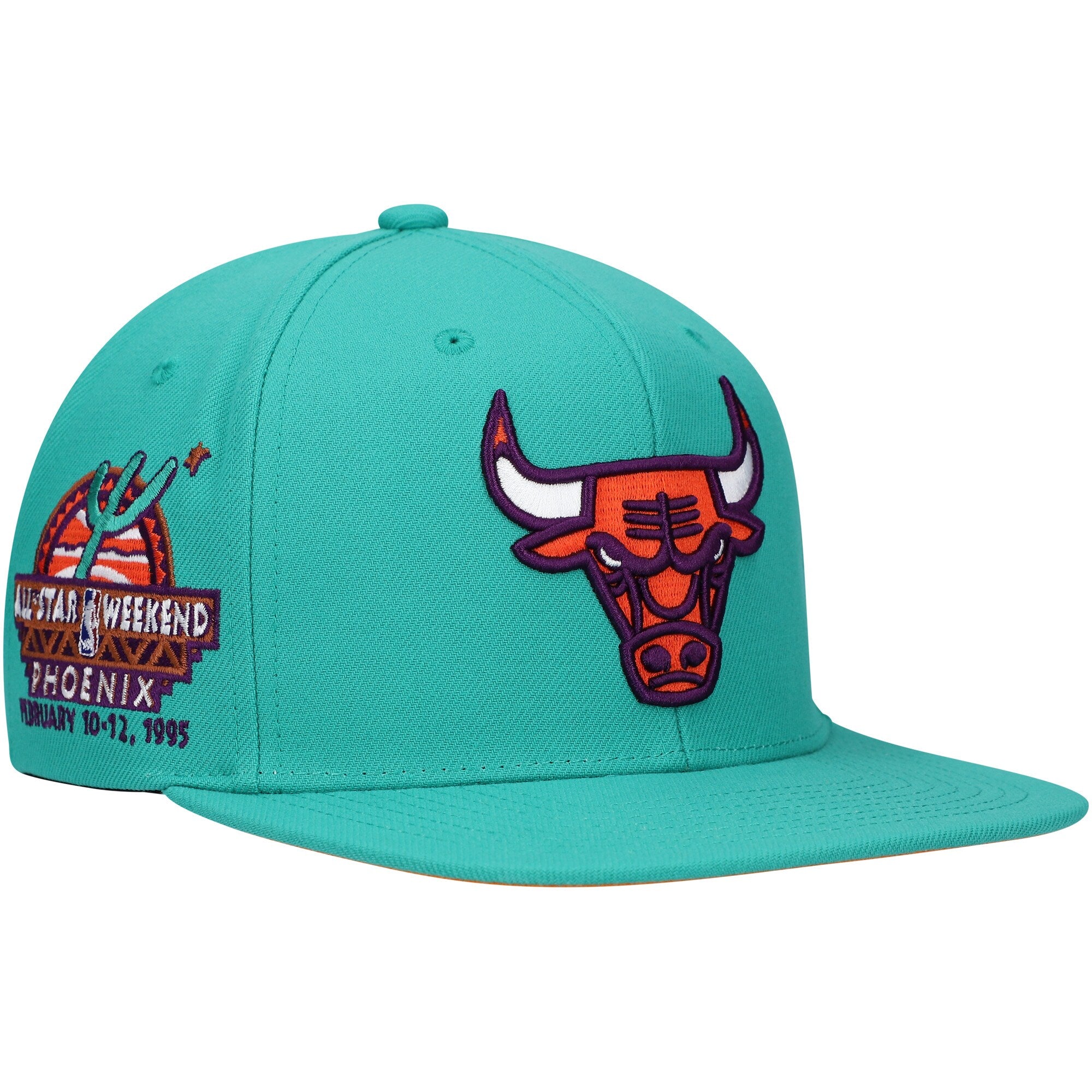 Chicago Bulls Mitchell & Ness Hardwood Classics 1995 NBA All-Star Weekend Desert Snapback Hat - Turquoise