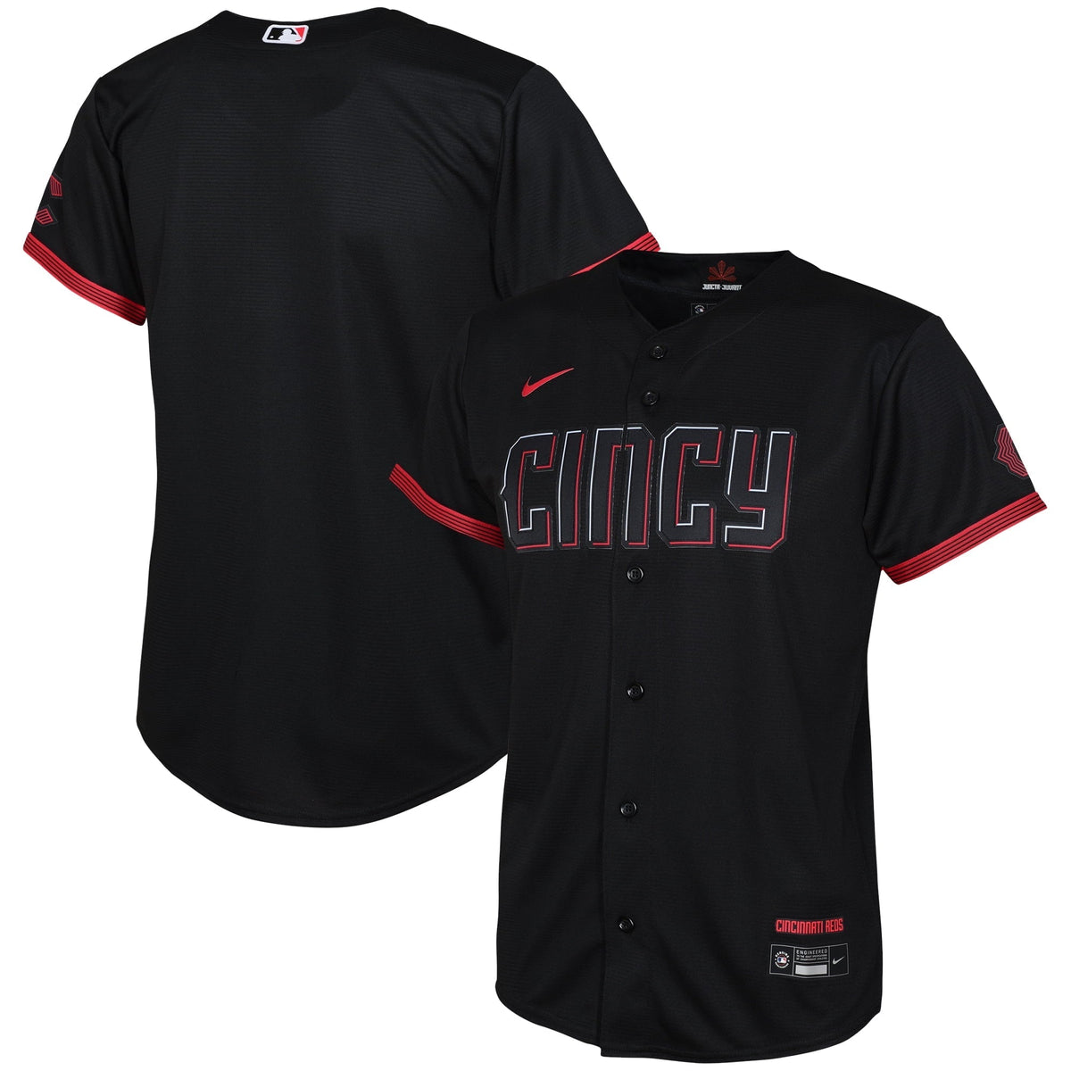Toddler Nike Black Cincinnati Reds 2023 City Connect Replica Jersey