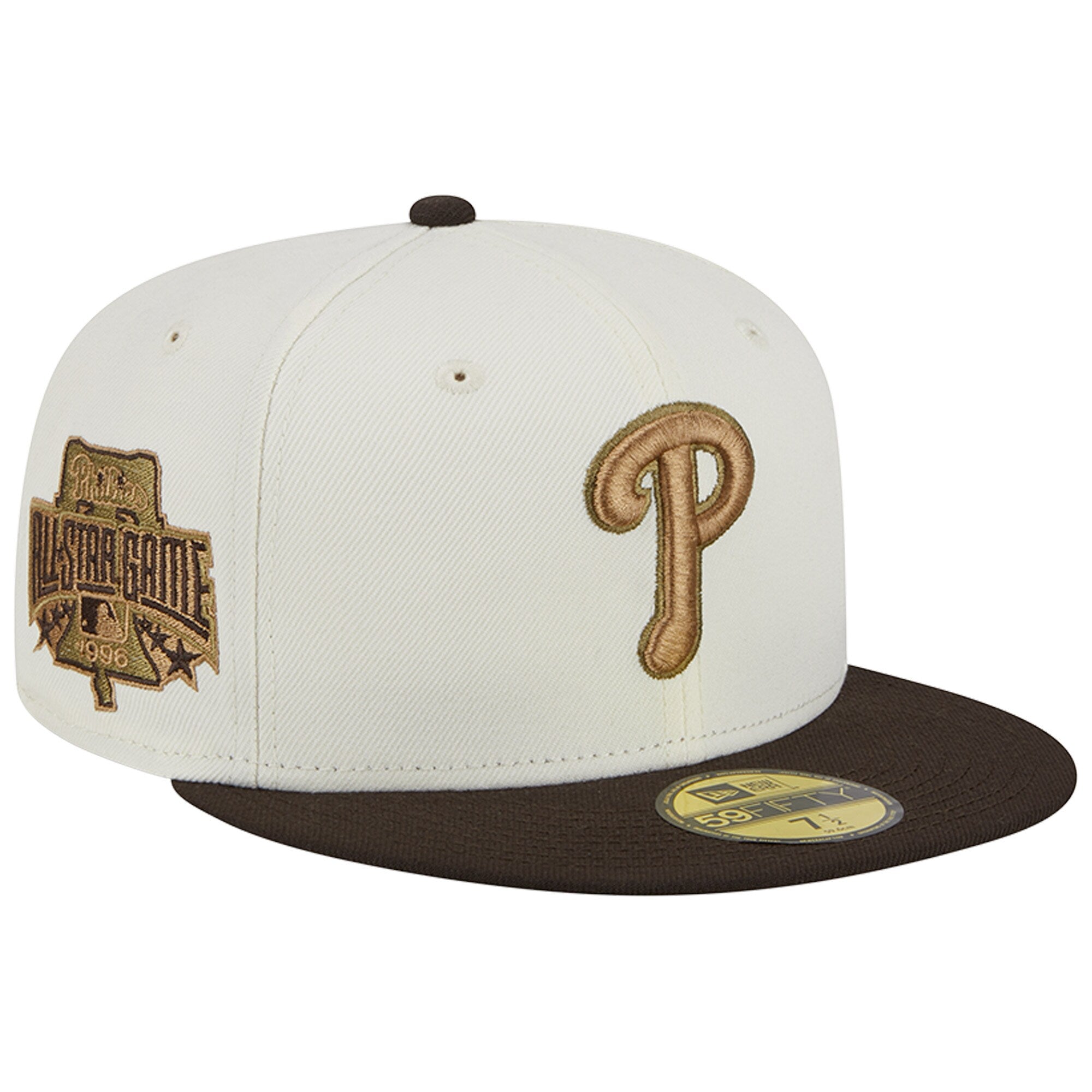 Philadelphia Phillies New Era 1996 MLB All-Star Game 59FIFTY Fitted Hat - White/Brown