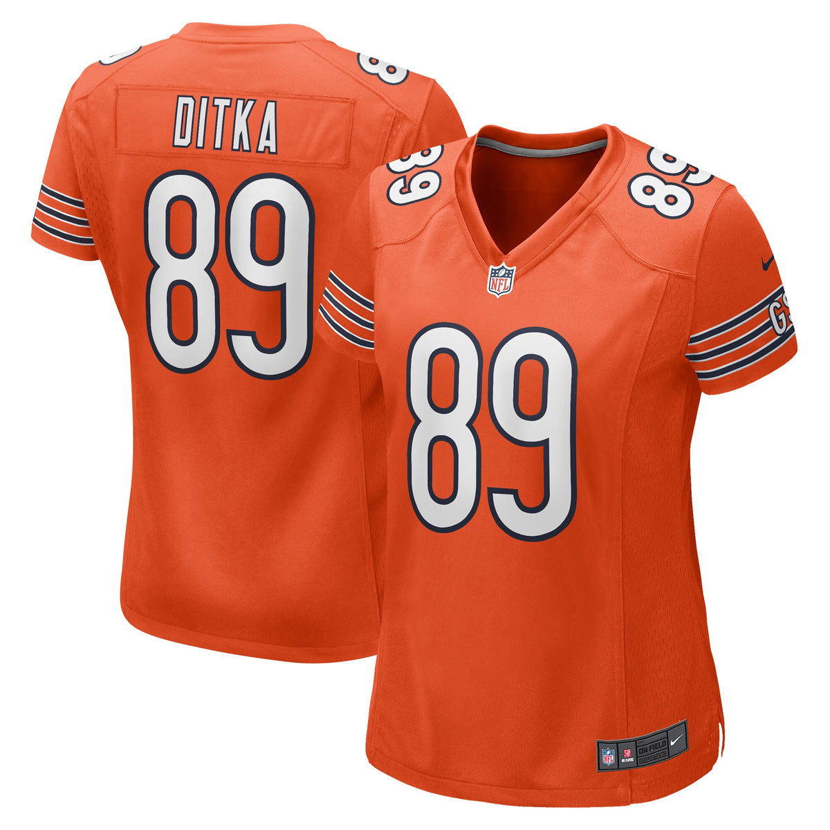 Mike Ditka Chicago Bears Nike Women s Retired Player Jersey   Orange