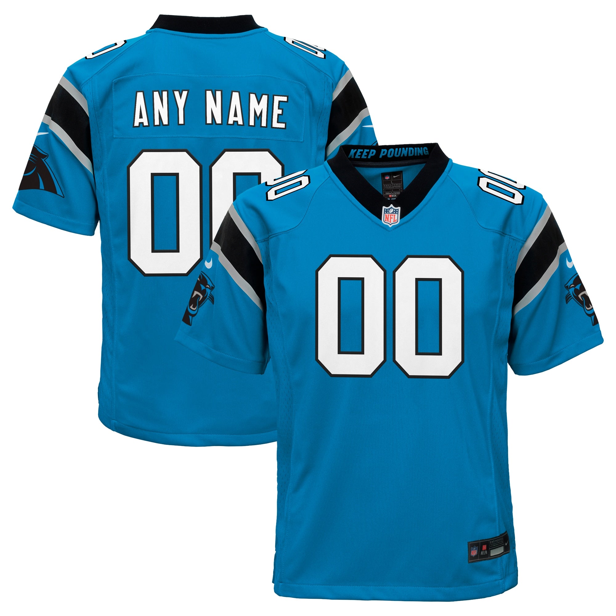 Carolina Panthers Nike Youth Alternate Custom Game Jersey   Blue