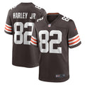 Men s Nike Mike Harley Jr. Brown Cleveland Browns Game Player Jersey