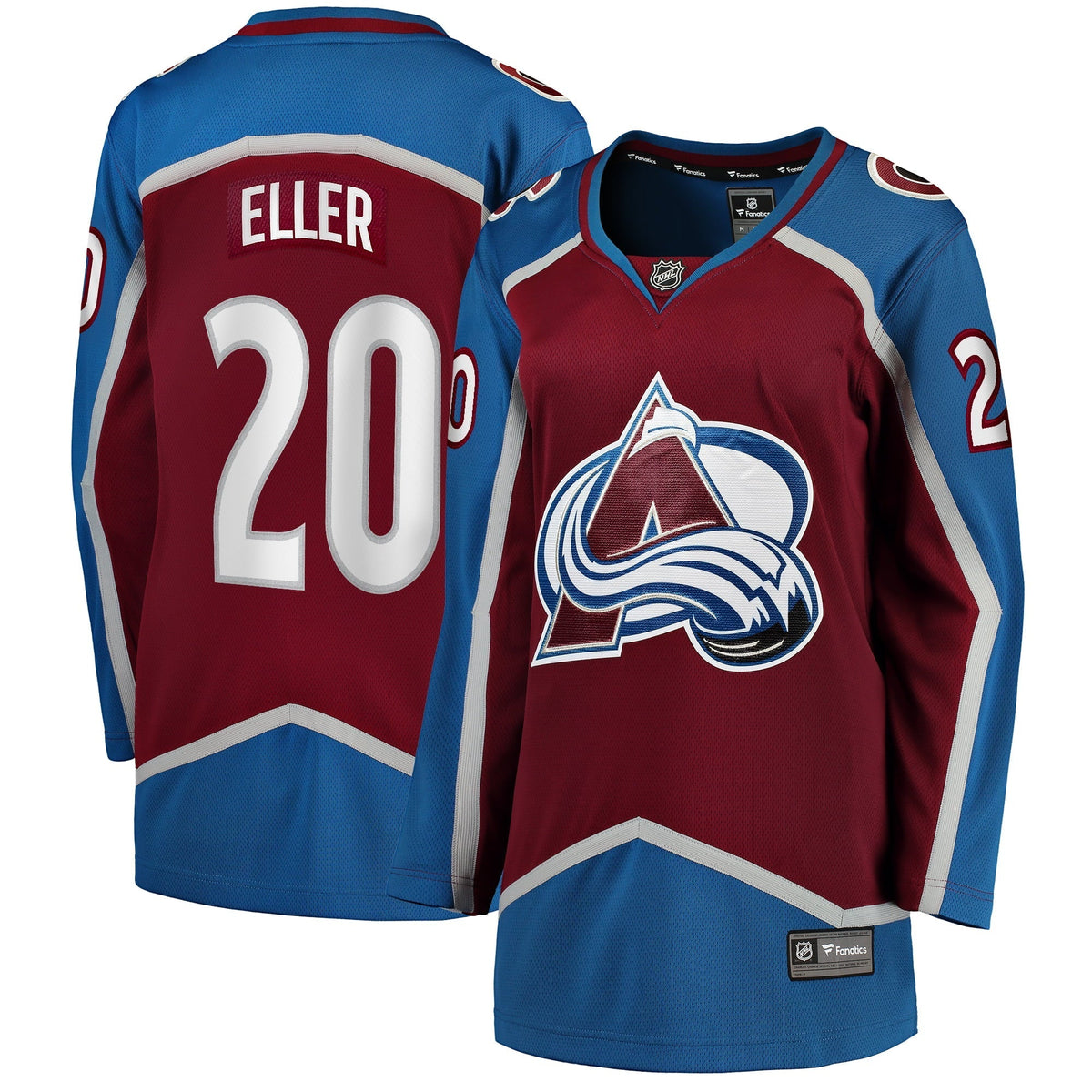 Women's Fanatics Branded Lars Eller Burgundy Colorado Avalanche Home Breakaway Jersey