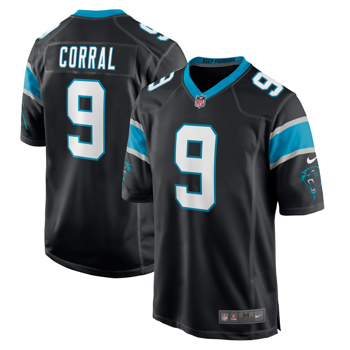 Matt Corral Carolina Panthers Nike Player Game Jersey   Black