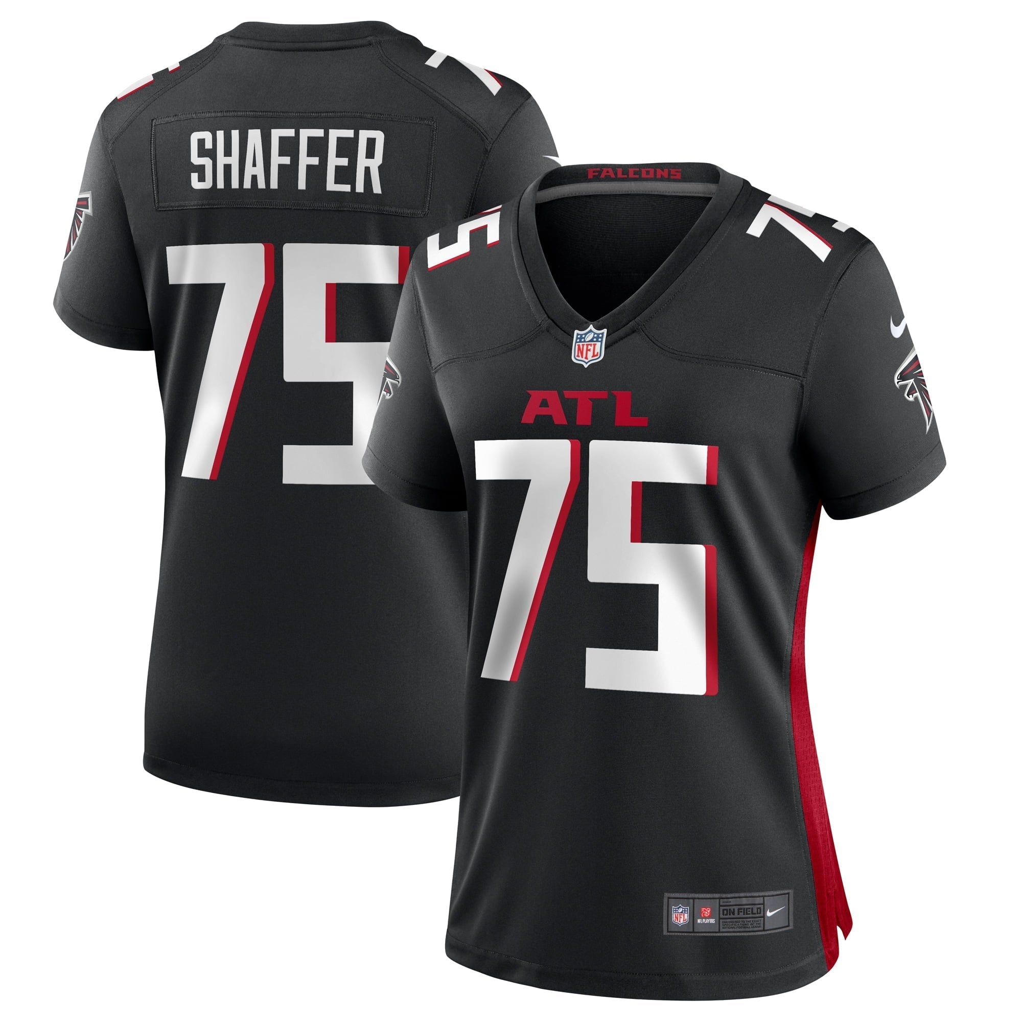 Women s Nike Justin Shaffer Black Atlanta Falcons Player Game Jersey