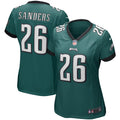 Women s Nike Miles Sanders Midnight Green Philadelphia Eagles Game Jersey