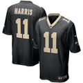 Men s Nike Deonte Harris Black New Orleans Saints Game Player Jersey