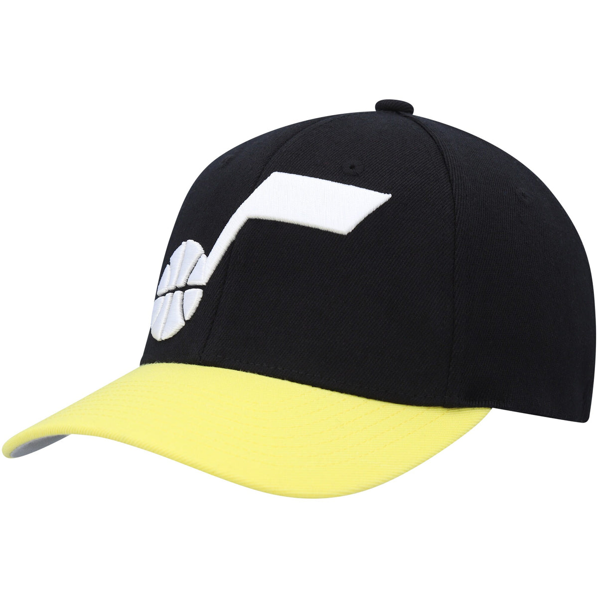Utah Jazz Mitchell & Ness MVP Team Two-Tone 2.0 Stretch-Snapback Hat - Black/Gold
