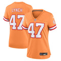 Women s Nike John Lynch Orange Tampa Bay Buccaneers Throwback Game Jersey