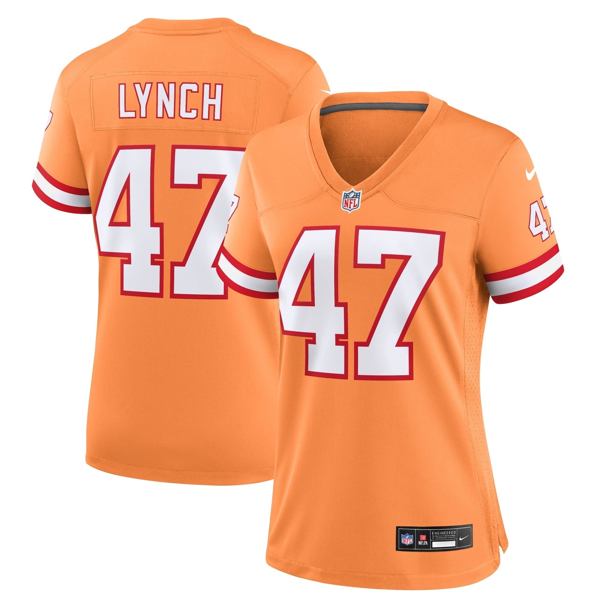 Women s Nike John Lynch Orange Tampa Bay Buccaneers Throwback Game Jersey
