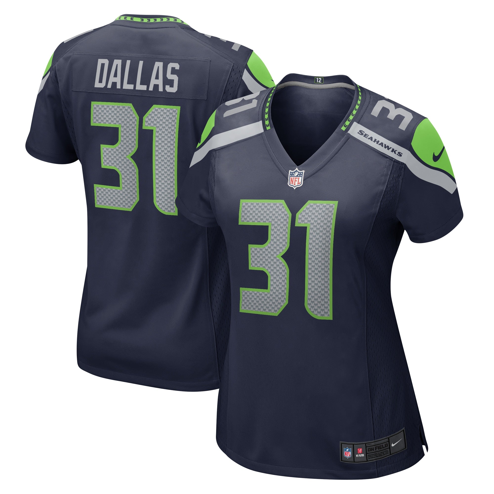 Women s Nike DeeJay Dallas College Navy Seattle Seahawks Game Jersey