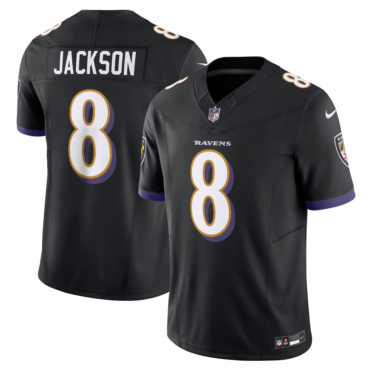 Lamar Jackson Baltimore Ravens Nike Vapor F.U.S.E. Limited Jersey   Black