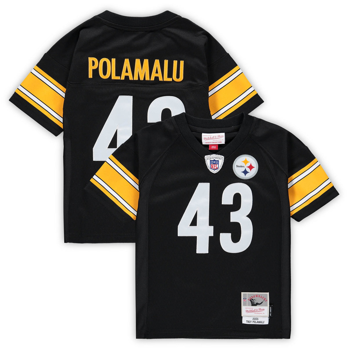 Troy Polamalu Pittsburgh Steelers Mitchell   Ness Toddler 2005 Retired Legacy Jersey   Black