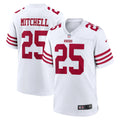 Men s Nike Elijah Mitchell White San Francisco 49ers Player Game Jersey