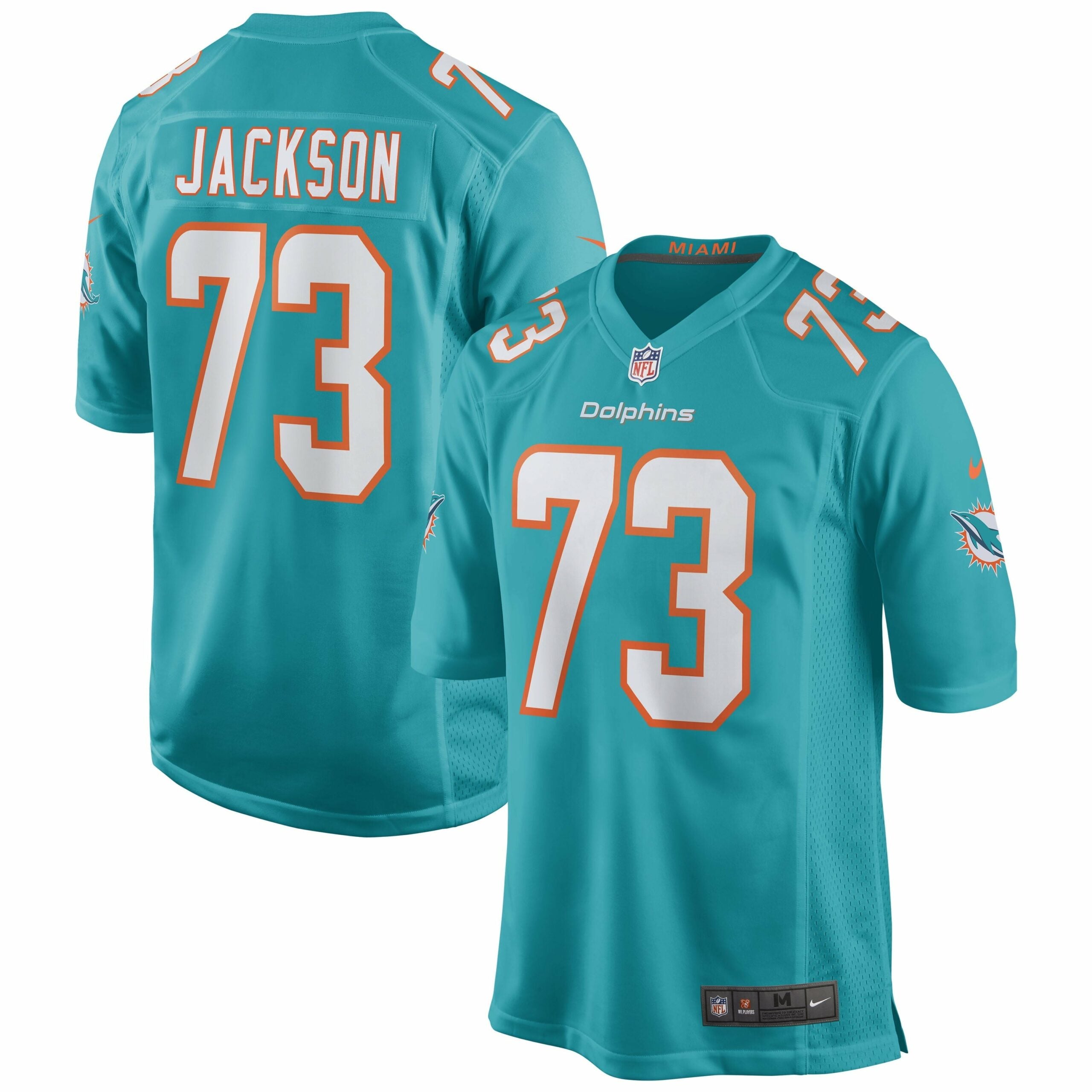 Men s Nike Austin Jackson Aqua Miami Dolphins Player Game Jersey