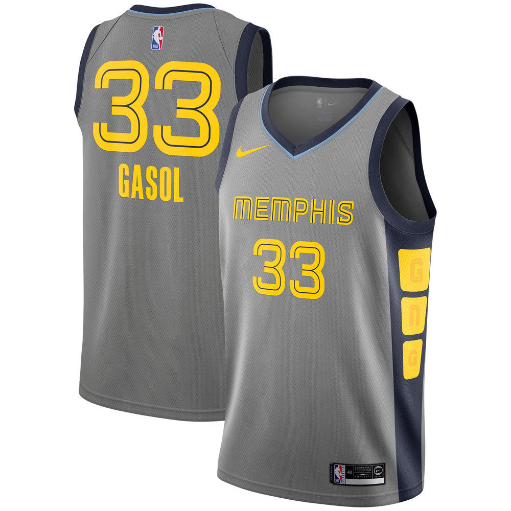 Men's Memphis Grizzlies Marc Gasol City Edition Jersey - Gray