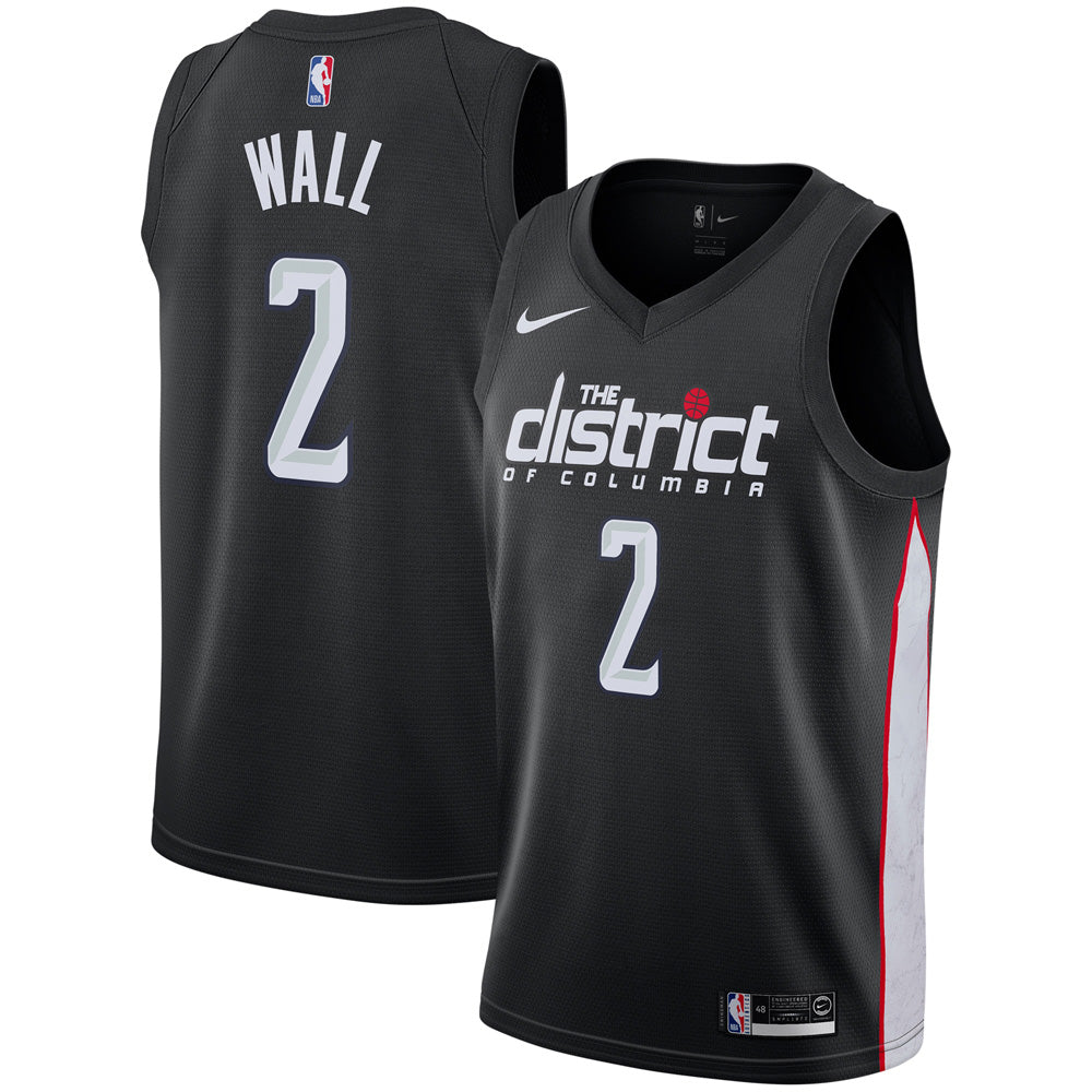 Men's Washington Wizards John Wall City Edition Jersey - Black