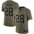 Jonathan Taylor Indianapolis Colts Nike 2022 Salute To Service Limited Jersey   Olive
