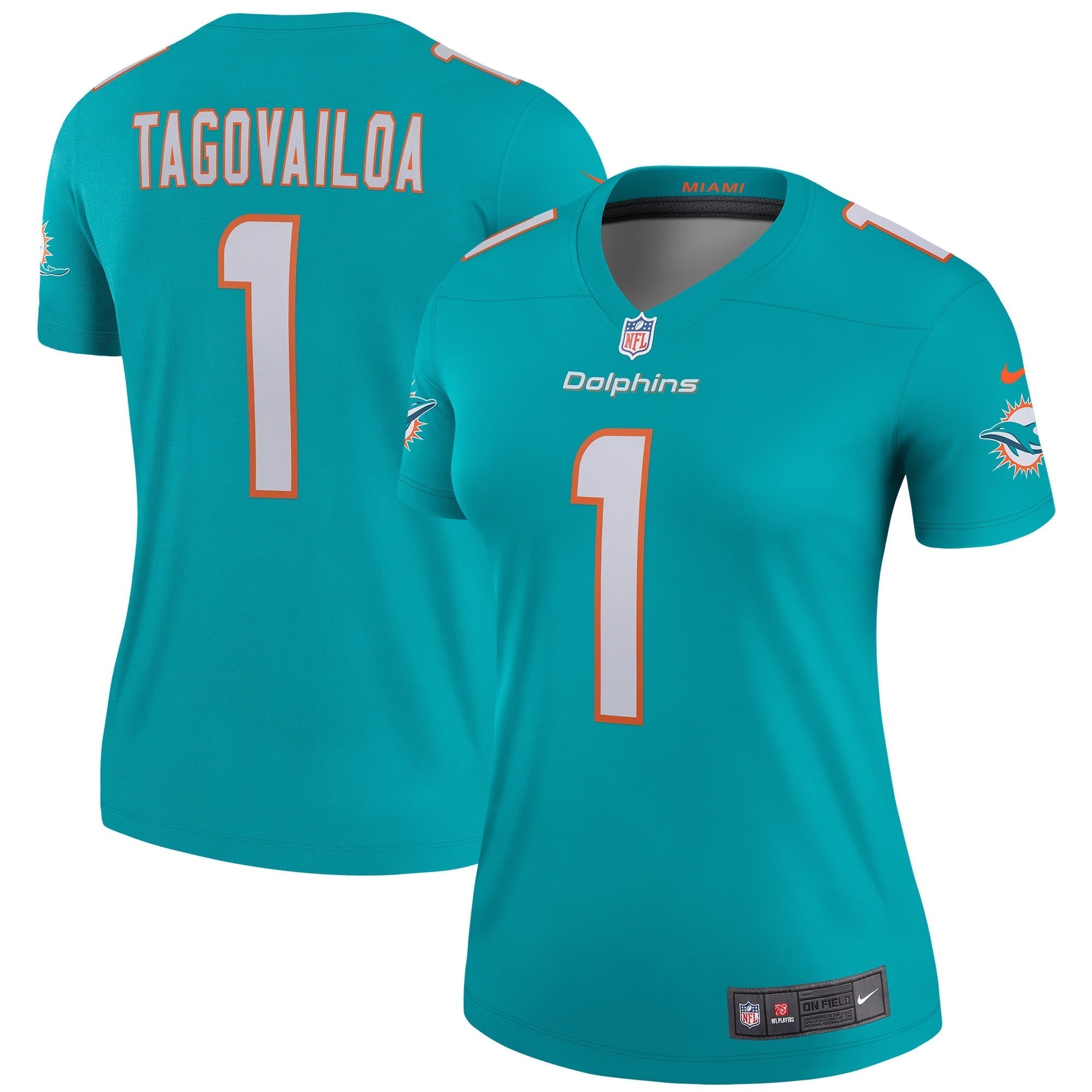 Women s Nike Tua Tagovailoa Aqua Miami Dolphins Legend Jersey