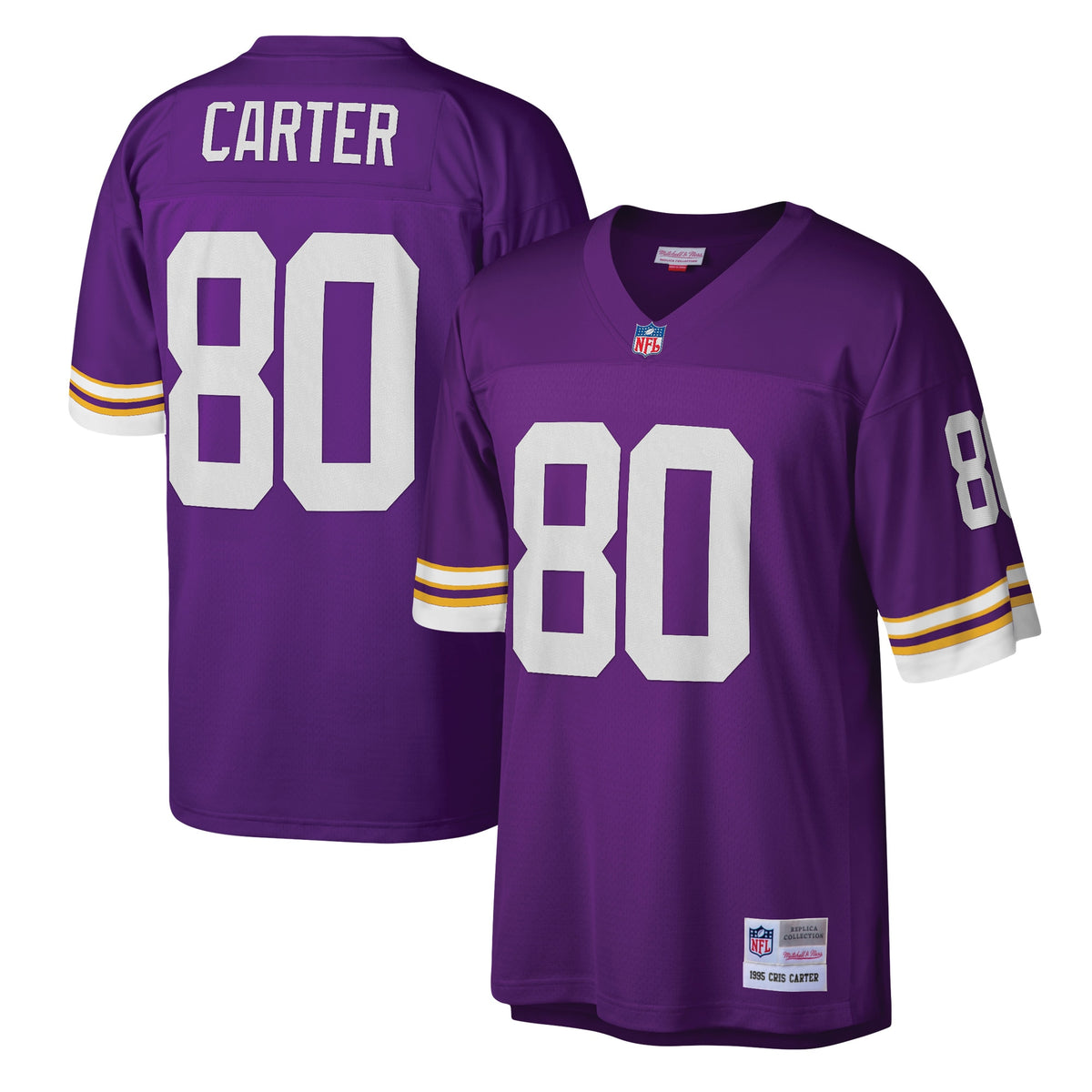 Cris Carter Minnesota Vikings Mitchell   Ness Legacy Replica Jersey   Purple