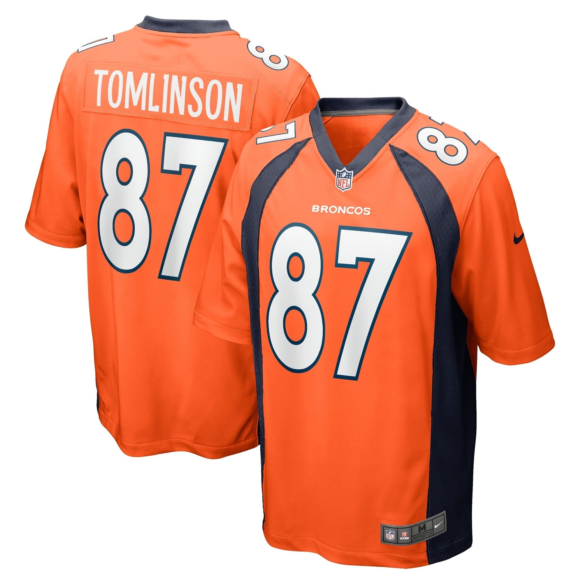 Men s Nike Eric Tomlinson Orange Denver Broncos Game Player Jersey