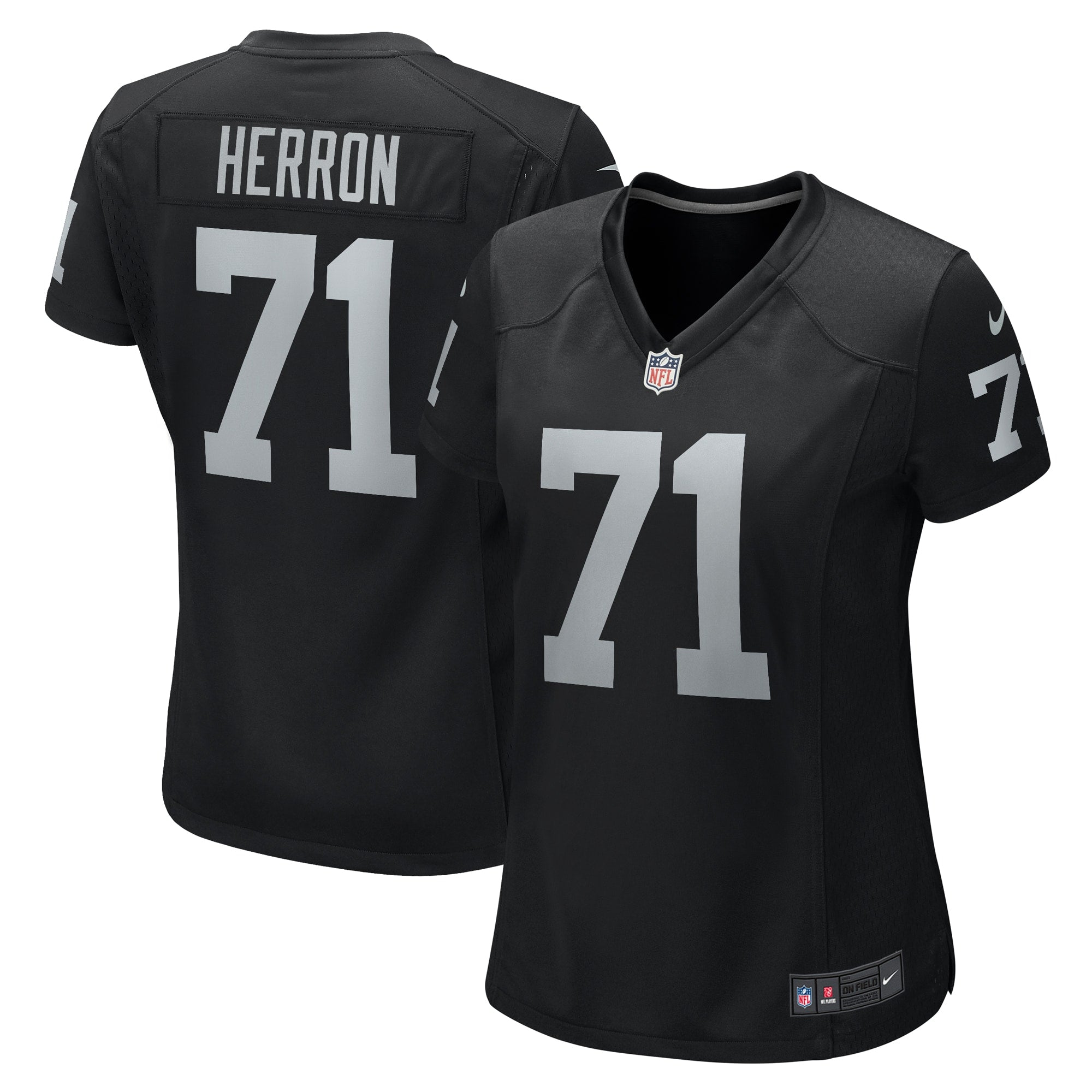 Justin Herron Las Vegas Raiders Nike Women s Team Game Jersey    Black