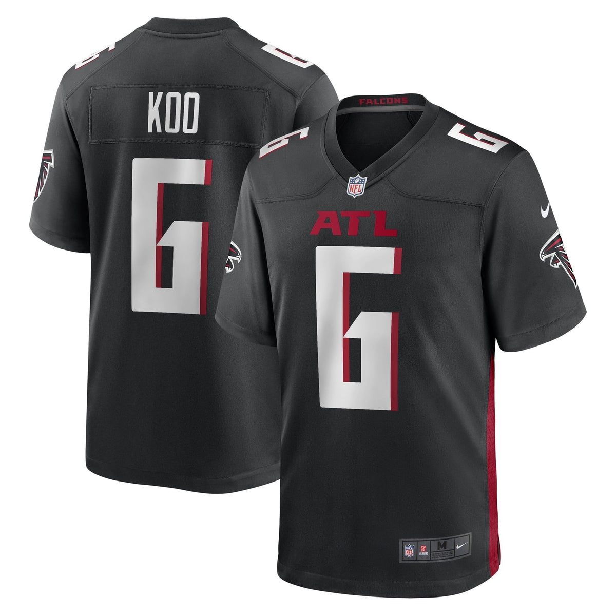 Men s Nike Younghoe Koo Black Atlanta Falcons Team Game Jersey